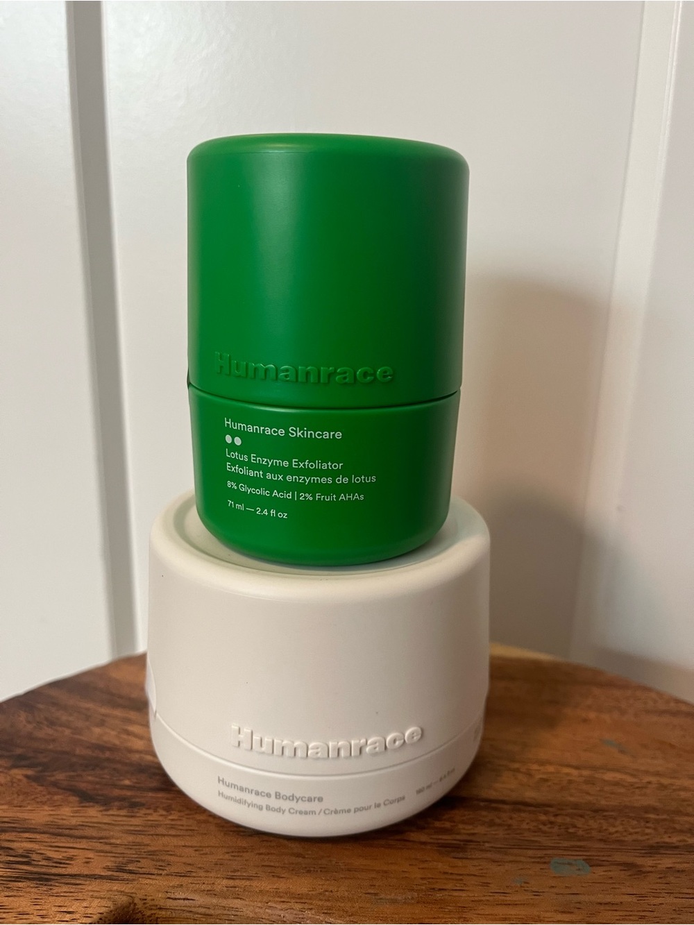 Humanrace Lotus Enzyme Exfoliator in Green + Bodycare Cream Bundle
